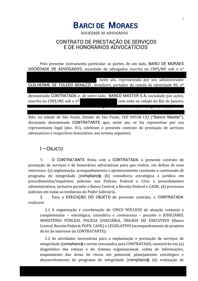 Primeira página do contrato, com identificadores ocultados na prévia.