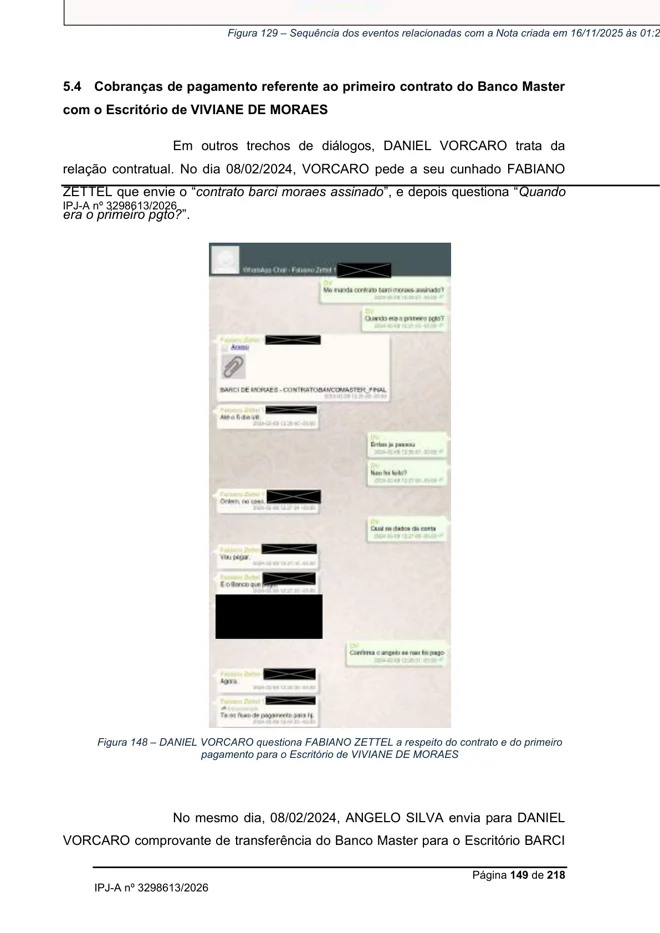 Prévia: Mensagens no relatório. Página 149 de 218.